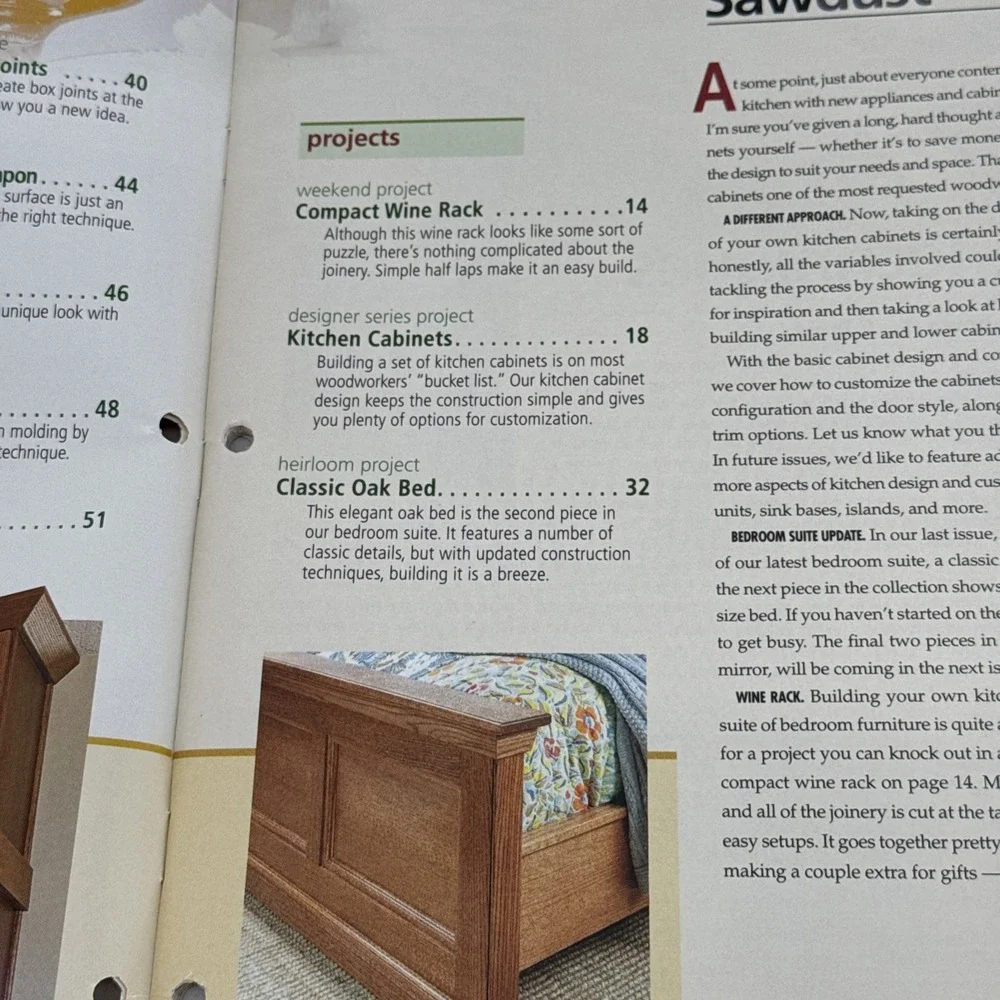 Woodsmith Magazine Box Joints Classic Joint New Ideas Vol. 35/ No. 207
